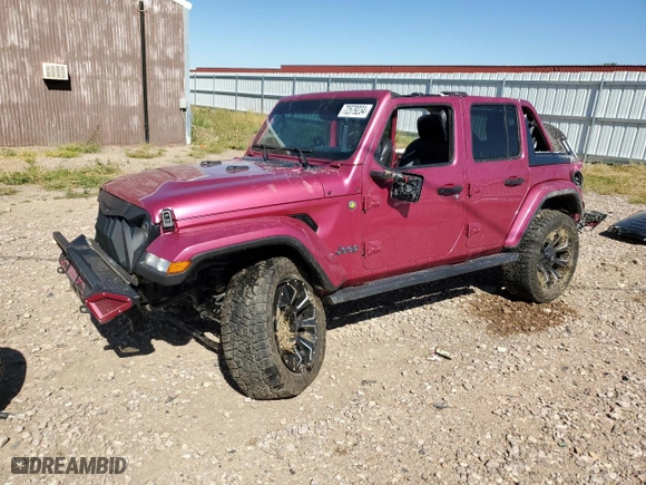 2022 Jeep Wrangler Unlimited Sahara Altitude with VIN 1C4HJXEG0NW157739, listed as a Copart auction lot 72579234 with 36,116 mi miles and Salvage Title. Bid and sale history available at carsss.com. Image 1.