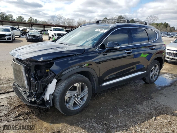 2023 Hyundai Santa Fe SEL with VIN 5NMS34AJ6PH554796, listed as a Copart auction lot 46249715 with 19,595 mi miles and Salvage Title. Bid and sale history available at carsss.com. Image 1.