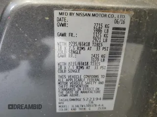 2016 Infiniti QX60 with VIN 5N1AL0MN9GC522194, listed as a Copart auction lot 47462445 with 145,541 mi miles and Salvage Title. Bid and sale history available at DreamBid. Image 14.