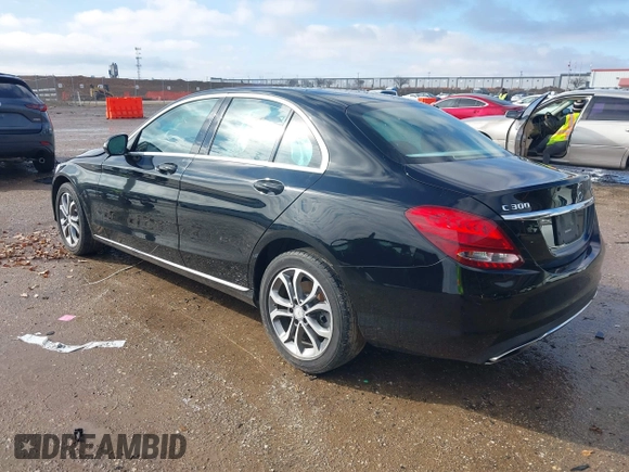 2017 Mercedes-Benz C 300 with VIN 55SWF4KB8HU201820, listed as a IAAI auction lot 41459590 with 90,775 mi miles and . Bid and sale history available at carsss.com. Image 3.