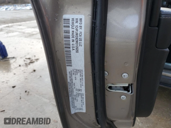 2021 Jeep Cherokee Limited с VIN 1C4PJMDX2MD126255, выставлен на аукционе Copart как лот 46519535 с пробегом 27 941 миль миль и На запчасти • Non repairable. История ставок и продаж доступна на DreamBid. Изображение 12.