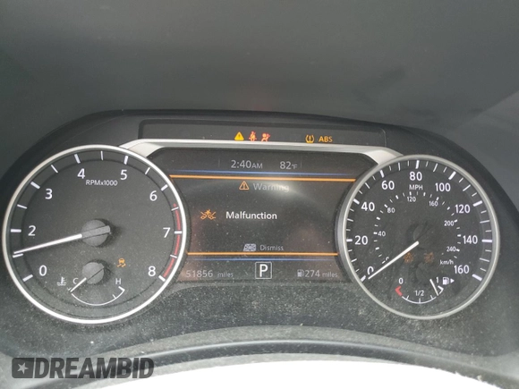 2021 Nissan Sentra SV with VIN 3N1AB8CV8MY329726, listed as a Copart auction lot 56601225 with 51,856 mi miles and Salvage Title. Bid and sale history available at DreamBid. Image 9.