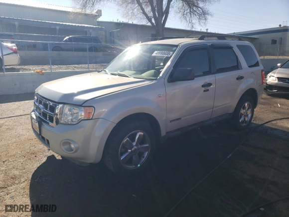 2008 Ford Escape XLT with VIN 1FMCU031X8KB99205, listed as a Copart auction lot 48990655 with 127,050 mi miles and Salvage Title. Bid and sale history available at carsss.com. Image 1.