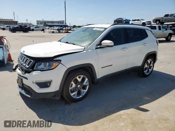 2019 Jeep Compass Limited with VIN 3C4NJCCB1KT664279, listed as a Copart auction lot 64853685 with 83,866 mi miles and Salvage title. Bid and sale history available at DreamBid. Image 1.