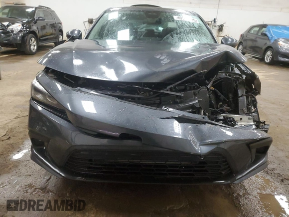 2023 Honda Civic Sedan EX with VIN 2HGFE1F7XPH310718, listed as a Copart auction lot 49597595 with 19,227 mi miles and Salvage Title. Bid and sale history available at carsss.com. Image 5.