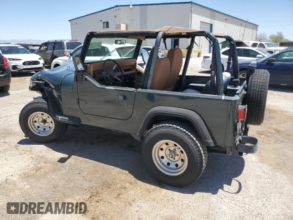 1994 Jeep Wrangler S with VIN 1J4FY19P7RP437520, listed as a Copart auction lot 57447085 with 124,023 mi miles and Salvage title. Bid and sale history available at DreamBid. Image 2.