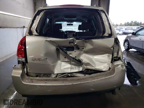 2005 Nissan Quest SL with VIN 5N1BV28U75N124284, listed as a Copart auction lot 78044474 with 214,388 mi miles and Salvage Title. Bid and sale history available at carsss.com. Image 6.