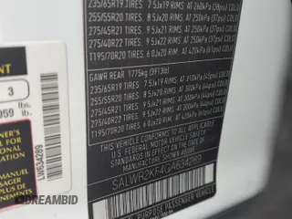 2016 Land Rover Range Rover Sport HSE with VIN SALWR2KF4GA634289, listed as a Copart auction lot 56366575 with 82,608 mi miles and Clean Title. Bid and sale history available at DreamBid. Image 13.
