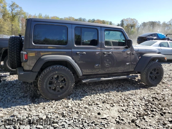 2021 Jeep Wrangler Unlimited 80th Anniversary with VIN 1C4HJXDN0MW792927, listed as a Copart auction lot 53498075 with 74,042 mi miles and Salvage title. Bid and sale history available at DreamBid. Image 3.