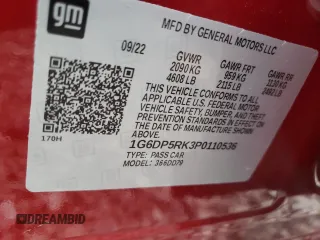 2023 Cadillac CT5 Sport z VIN 1G6DP5RK3P0110536, wystawiony jako Copart lot #78894374 z przebiegiem 11 142 mil mil oraz Szkoda całkowita • Salvage title. Historia ofert i sprzedaży dostępna na DreamBid. Obrazek 13.