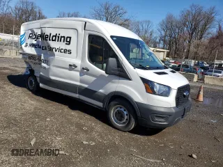 2023 Ford Transit Cargo with VIN 1FTBR1C88PKB19760, listed as a Copart auction lot 49689595 with 40,928 mi miles and Salvage Title. Bid and sale history available at DreamBid. Image 4.