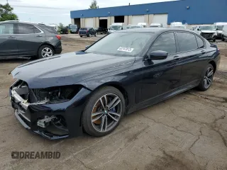 2021 BMW 7 Series 750i xDrive with VIN WBA7U2C09MCE47490, listed as a Copart auction lot 63747813 with 66,925 mi miles. Bid and sale history available at carsss.com. Image 1.