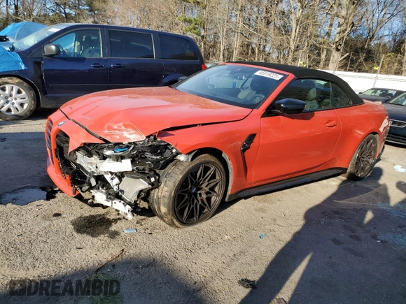 2024 BMW M4 Competition xDrive with VIN WBS33BA03RCP76190, listed as a Copart auction lot 45919225 with 6,920 mi miles and Salvage title. Bid and sale history available at DreamBid. Image 1.