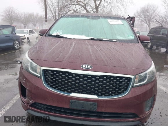 2016 Kia Sedona LX with VIN KNDMB5C17G6144987, listed as a IAAI auction lot 41569757 with 164,539 mi miles. Bid and sale history available at carsss.com. Image 12.