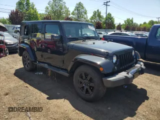 2014 Jeep Wrangler Unlimited Sahara with VIN 1C4HJWEG5EL312006, listed as a Copart auction lot 61821445 with 159,416 mi miles and Salvage title. Bid and sale history available at DreamBid. Image 4.