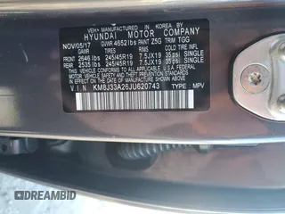 2018 Hyundai Tucson Value with VIN KM8J33A26JU620743, listed as a Copart auction lot 85542644 with 117,449 mi miles and Salvage Title. Bid and sale history available at carsss.com. Image 14.