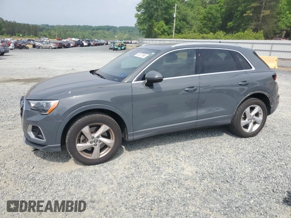 2020 Audi Q3 Premium z VIN WA1AECF33L1008711, wystawiony jako Copart lot #53907995 z przebiegiem 64 411 mil mil oraz Szkoda całkowita • Salvage title. Historia ofert i sprzedaży dostępna na DreamBid. Obrazek 1.