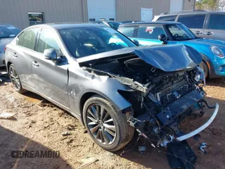 2018 Infiniti Q50 3.0t LUXE with VIN JN1EV7AR4JM611286, listed as a IAAI auction lot 41577062 with 59,893 mi miles. Bid and sale history available at carsss.com. Image 1.