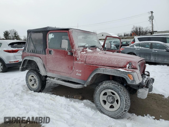 1999 Jeep Wrangler SE with VIN 1J4FY29P3XP470646, listed as a Copart auction lot 89298855 with 81,890 mi miles and Salvage Title. Bid and sale history available at carsss.com. Image 4.
