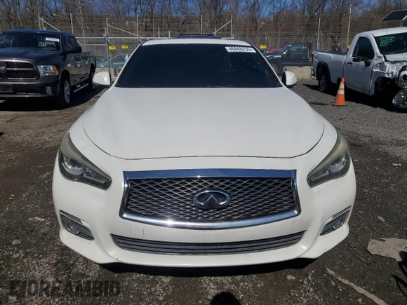 2014 Infiniti Q50 Sport with VIN JN1BV7APXEM688249, listed as a Copart auction lot 46848235 with 108,870 mi miles and Salvage Title. Bid and sale history available at DreamBid. Image 5.
