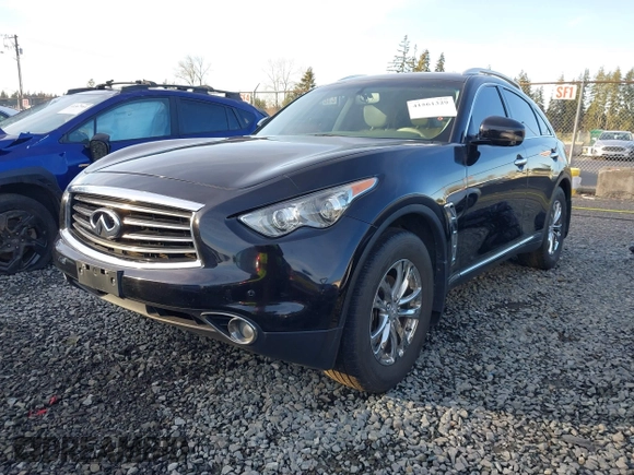 2012 Infiniti FX35 with VIN JN8AS1MWXCM154817, listed as a IAAI auction lot 41561329 with 198,224 mi miles. Bid and sale history available at carsss.com. Image 2.