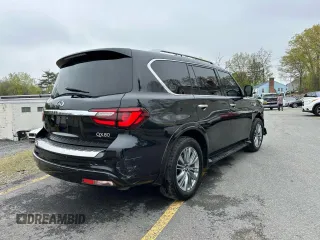 2021 Infiniti QX80 Premium Select with VIN JN8AZ2AF6M9718439, listed as a Copart auction lot 55782665 with 70,168 mi miles and Clean Title. Bid and sale history available at DreamBid. Image 3.