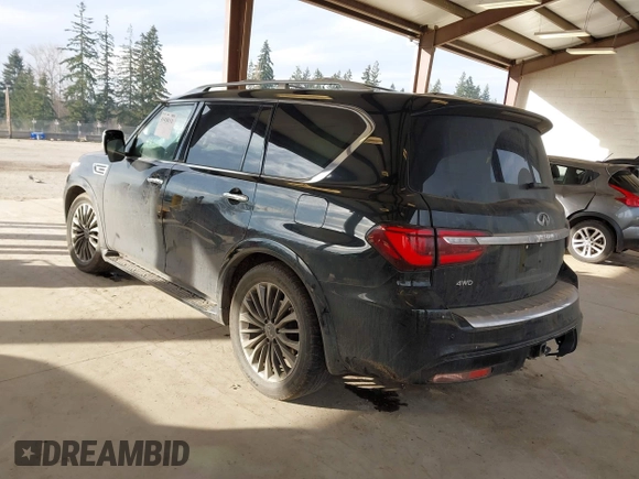 2021 Infiniti QX80 SENSORY with VIN JN8AZ2BC4M9475864, listed as a IAAI auction lot 41418111 with 61,878 mi miles. Bid and sale history available at carsss.com. Image 3.
