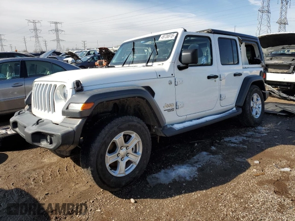 2019 Jeep Wrangler Unlimited Sport Altitude with VIN 1C4HJXDG9KW556159, listed as a Copart auction lot 49736915 with 77,374 mi miles and Salvage title. Bid and sale history available at DreamBid. Image 1.