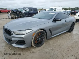 2024 BMW 8 Series M850i xDrive with VIN WBABC4C0XRCN56084, listed as a Copart auction lot 86747974 with 0 mi miles and Salvage Title. Bid and sale history available at carsss.com. Image 1.