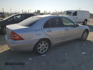 2002 Mercedes-Benz C with VIN WDBRF61J92F287899, listed as a Copart auction lot 48699435 with 145,465 mi miles and Salvage Title. Bid and sale history available at carsss.com. Image 3.