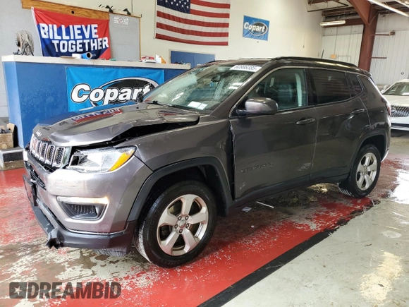 2018 Jeep Compass Altitude with VIN 3C4NJDBB9JT457242, listed as a Copart auction lot 60886385 with 143,467 mi miles and Salvage title. Bid and sale history available at DreamBid. Image 1.