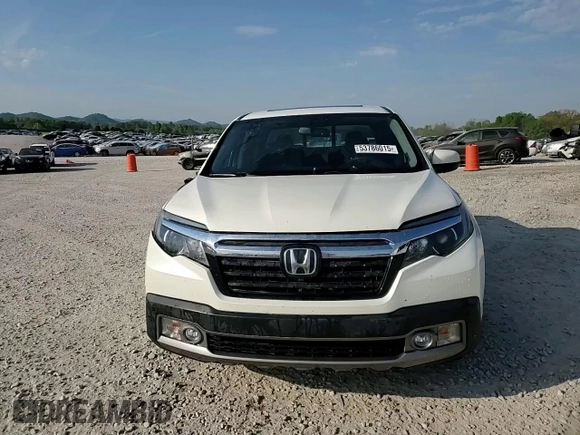 2019 Honda Ridgeline RTL-T with VIN 5FPYK2F60KB001455, listed as a Copart auction lot 53786015 with 61,050 mi miles and Salvage title. Bid and sale history available at DreamBid. Image 13.