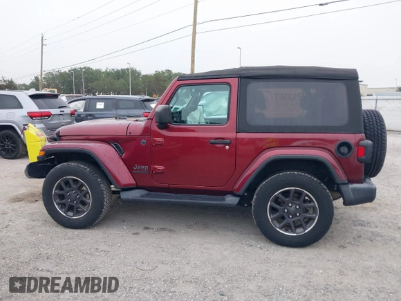 2021 Jeep Wrangler Sport S with VIN 1C4GJXAN8MW700480, listed as a IAAI auction lot 41149300 with 41,433 mi miles and . Bid and sale history available at DreamBid. Image 14.