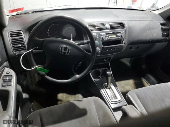 2003 Honda Civic LX with VIN 2HGES16633H548464, listed as a Copart auction lot 43805095 with 0 mi miles and Salvage Title. Bid and sale history available at carsss.com. Image 8.
