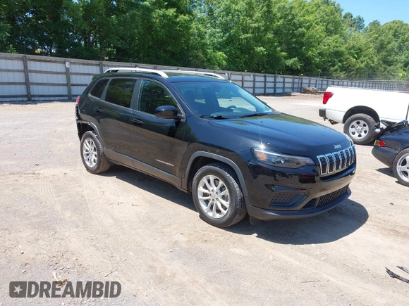 2020 Jeep Cherokee Latitude with VIN 1C4PJLCX1LD522106, listed as a IAAI auction lot 42329192 with 54,325 mi miles and . Bid and sale history available at DreamBid. Image 1.