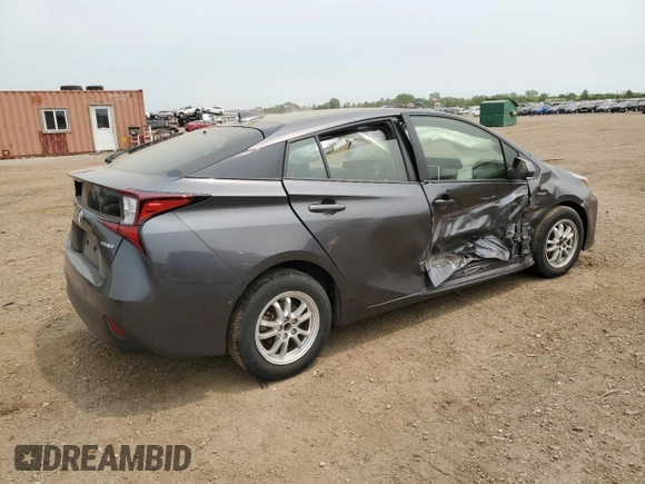 2021 Toyota Prius L Eco with VIN JTDKAMFU1M3148685, listed as a Copart auction lot 59094755 with 54,465 mi miles and Salvage title. Bid and sale history available at DreamBid. Image 3.