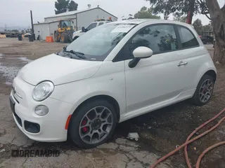 2012 FIAT 500 Sport with VIN 3C3CFFBR9CT360986, listed as a IAAI auction lot 42206329 with 59,960 mi miles and . Bid and sale history available at DreamBid. Image 2.