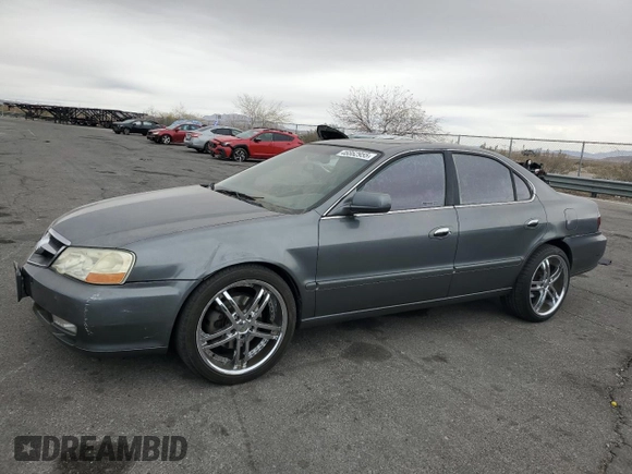 2002 Acura TL w/Navigation with VIN 19UUA56722A022192, listed as a Copart auction lot 46862955 with 274,957 mi miles and Salvage Title. Bid and sale history available at carsss.com. Image 1.