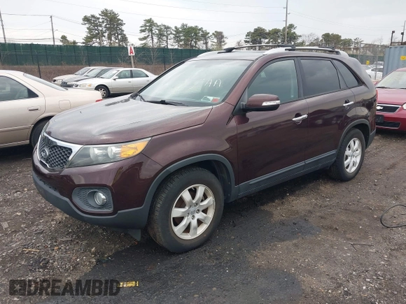 2012 Kia Sorento LX with VIN 5XYKT3A67CG257756, listed as a IAAI auction lot 41995922 with 18,178 mi miles. Bid and sale history available at carsss.com. Image 2.