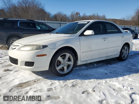 2008 Mazda 6 i Sport VE with VIN 1YVHP80C885M01294, listed as a Copart auction lot 88508995 with 239,017 mi miles and Salvage Title. Bid and sale history available at carsss.com. Image 1.
