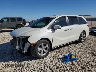 2019 Honda Odyssey EX-L with VIN 5FNRL6H71KB071098, listed as a Copart auction lot 47871955 with 97,043 mi miles and Salvage Title. Bid and sale history available at carsss.com. Image 1.