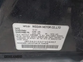 2002 Nissan Maxima GXE z VIN JN1DA31D22T424057, wystawiony jako IAAI lot #42214501 z przebiegiem 178 038 mil mil oraz . Historia ofert i sprzedaży dostępna na DreamBid. Obrazek 9.