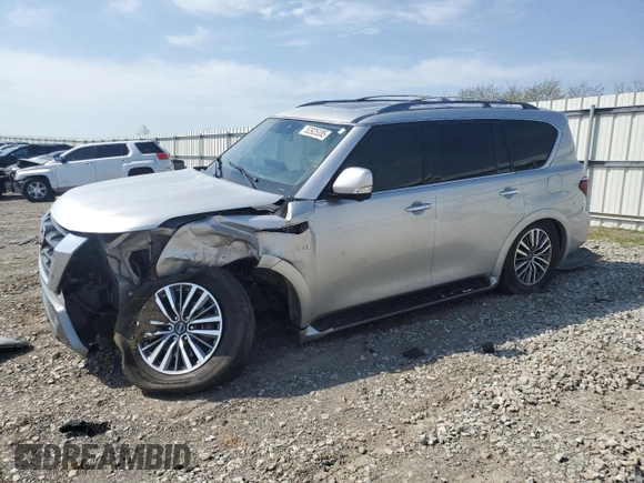 2021 Nissan Armada SL z VIN JN8AY2BC1M9146364, wystawiony jako Copart lot #52925305 z przebiegiem 167 809 mil mil oraz Szkoda całkowita • Salvage title. Historia ofert i sprzedaży dostępna na DreamBid. Obrazek 1.