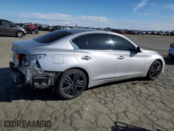 2015 Infiniti Q50 Premium with VIN JN1BV7AP4FM353845, listed as a Copart auction lot 47974885 with 111,011 mi miles and Salvage Title. Bid and sale history available at carsss.com. Image 3.