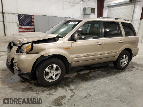 2006 Honda Pilot EX-L with VIN 2HKYF18506H563925, listed as a Copart auction lot 54539435 with 199,442 mi miles and Salvage Title. Bid and sale history available at DreamBid. Image 1.