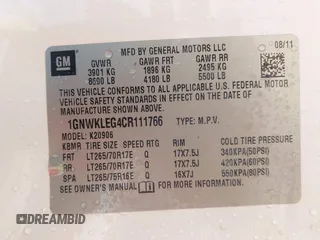 2012 Chevrolet Suburban LS с VIN 1GNWKLEG4CR111766, выставлен на аукционе IAAI как лот 42171918 с пробегом 94 243 миль миль и . История ставок и продаж доступна на DreamBid. Изображение 9.