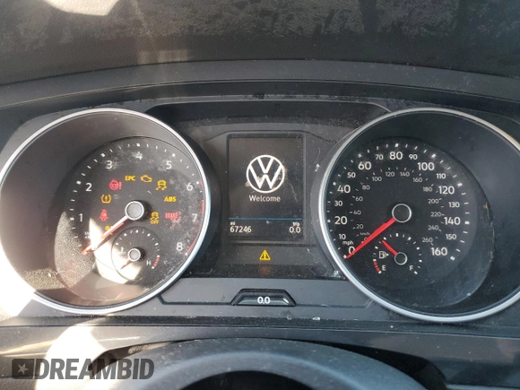 2021 Volkswagen Tiguan S with VIN 3VV1B7AX0MM016884, listed as a Copart auction lot 49413915 with 67,246 mi miles and Non Repairable. Bid and sale history available at DreamBid. Image 9.