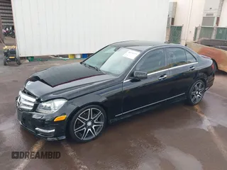 2013 Mercedes-Benz C with VIN WDDGF4HB2DF984626, listed as a IAAI auction lot 40576272 with 108,931 mi miles. Bid and sale history available at carsss.com. Image 2.