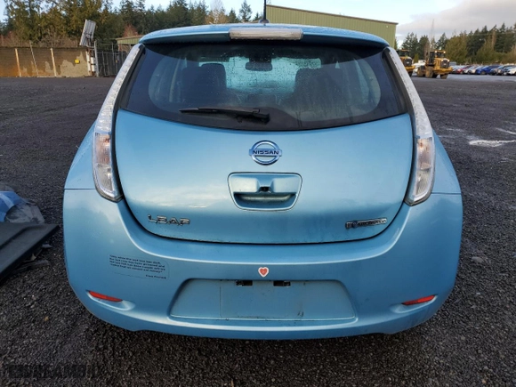 2015 Nissan LEAF SV with VIN 1N4AZ0CPXFC318997, listed as a Copart auction lot 48740555 with 81,426 mi miles and Salvage Title. Bid and sale history available at carsss.com. Image 6.