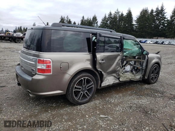 2013 Ford Flex Limited w/EcoBoost with VIN 2FMHK6DT2DBD30663, listed as a Copart auction lot 45788425 with 100,855 mi miles and Salvage Title. Bid and sale history available at carsss.com. Image 3.